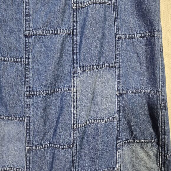 Studio West Denim Skirt Y2k 70s Large Blue Jean Cotton 34 waist - Picture 3 of 9